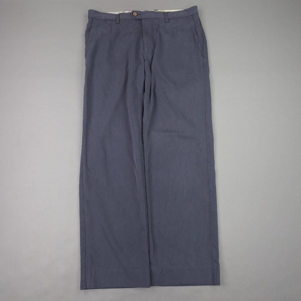 Tommy Bahama Pants Mens 33x29 Gray Silk Blend Chino Casual Summer Lightweight